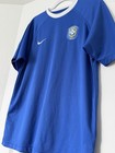 Brazil Cbf Soccer Jersey Nike Dri-fit Authentic Men   s Size M Blue