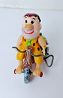 Vintage 1960 s Marx Fred Flintstone On Tricycle Tin Bike W bell