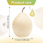 6 Pcs Artificial White Pears Fake Fruit Plastic Food Display Home Decor