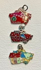 Vintage Sterling Silver  Cloisonn   Enamel Usa State Map Charms Your Choice