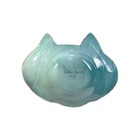 Lorrie Shinko Studio Pottery Cat Face Bowl Gold Detail Signed Whimsical Art