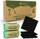 Compostable Trash Bags   Charcoal Filters For Compost Bucket Value Pack For C   