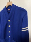 Vintage 1960s Varsity Letterman Cardigan Sweater Baseball Sand-knit Mens Size 40