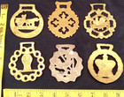 Vintage Horse Brass Medallion-bridle Ornaments Lot Of 6
