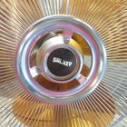 Galaxy Oscillating 16  Fan 16-1 S-cr Amber Brown Blades 3 Speed Cleaned Greased