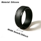 8 Pack Silicone Wedding Rings Men Rubber Engagement Band Flexible Gym Sports