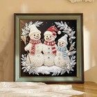 Gemouj Winter Snowman Pearl Diamond Art Kits Adults diy Diamond Dot Adults