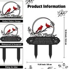 Cardinal Grave Decorations For Cemetery - Metal Memorial Stakes Grave Decorat   