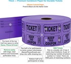 1000 Raffle Tickets 50 50 Double Roll Purple