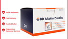 Bd Alcohol Swabs   2x 100   s    200 Swabs Total  Individually Wrapp Skin Cleaning