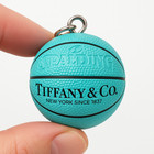 Tiffany Spalding Mini Basketball Keychain Gift For Basketball Lovers Aqua Blue