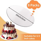 8 Pcs Cake Boards  White Boards 10 Inch Round  10 Inches 