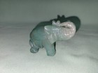 Natural Stone Quartz Carved Jade Green Elephant Figure Figurine Trunk Up 2  Tall