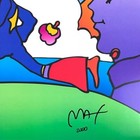 Peter Max  cosmic Runner 2000  Framed Hand Signed Offset Lithograph Art