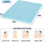 3 Inch Gel Memory Foam Mattress Topper Queen Sleeper Sofa Cooling