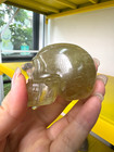 97 3grams Ldg Handmade Libya Desert Glass Meteorite  Skull Ornament