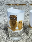 Mid Century Culver Gold Owl Highball Cocktail Glasses Mcm Bar Set 7 Tom Collins