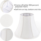 Creme White Bell Lamp Shades Set Of 2 Medium Shade 6 7  top X 13  bottom X 10  h