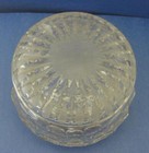 Vintage Clear Cut Glass Vanity Powder Jar