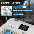 Electronic Cash Register 48key Pos Casher Digital Led Display W  Drawer Retail