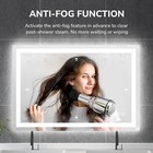 48x32   Led Bathroom Mirror Wall Vanity Mirror Dimmable Anti-fog Tempered Glass