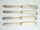 Set Of 4 Antique Arts   Crafts Butter Knives