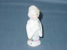 Vintage Porcelain Pin Cushion Half Doll Marked Japan