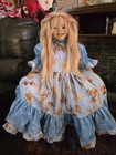          Cute Teddy Bears In Blue Homemade Ooak 2 Pcs Dress Set Himstedt Dolls 