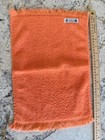 Vintage Martex Towel Lot 13pc Coral orange Fringe  Embroidered Rose  Cotton Usa