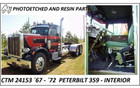 Ctm 1 25 Amt Peterbilt 359  67- 72 Interior dash Detail Conversion Kit Photoetch