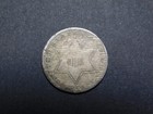 Vintage Us Coins  1854 3 Cent Silver Piece Trime  Silver Coin