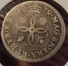 Great Britain 1679 4 Pence Silver Coin Very Rare Carlos Ii