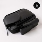 Cigratte Case Holder Black With  Cell Phone And Lighter Pocket Genuine Leather 