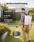 Vevor 3 2 Gallon Battery Powered Backpack Sprayer 0-90 Psi 2h Runtime For Yard
