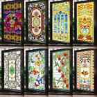Vintage Static Cling Privacy Stained Window Film Opaque Frosted Glass Sticker 