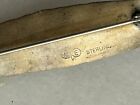 Vintage Sterling Silver  Lapel Pin Brooch Long Thin Fall Leaf Hallmarked Lovely 
