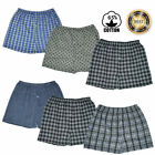 3-12 Pack Mens Boxer Shorts Underwear Trunk Plaid Cotton Blend Briefs Size M-2xl