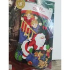 Plaid Bucilla 2005 No Peeking Felt Stocking Kit Santa Kids  85268 New