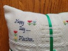 Handmade Needlepoint Decorative Pillow  Mothers Day Spring Gift 9 5 X 9  Read 