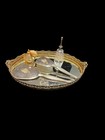 Vintage Silver Plated Dresser Vanity Set Art Deco Style