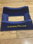 Vintage Goodyear Tire Holder Display Rack Sign 2 Piece Stand Blue Gold Lettering