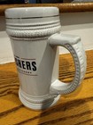 Fleisher   s Craft Butchery White Mug Stein Gold Rim Ornate Defunct Brooklyn Ny