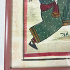 Vintage Indian Miniature Painting On Silk Royal Tiger Hunt Rajput Indo Persian