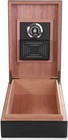 Cigar Humidor  Megacra Leather Surface Handmade Real Solid Spanish Cedar Wood