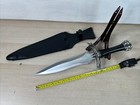 Double Edged 12    Bladed Sword   Sheath Dungeons   Dragons Replica Sharp   Heavy