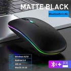 2 4ghz Bluetooth Wireless Optical Mouse Usb Rechargeable Rgb Office Pc Laptop