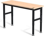 Workpro 72  48   60  adjustable Workbench Rubber Wood Top Heavy-duty Workstation