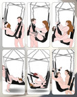 Bdsm Sex Swing Bondage Restraints Couples Sex Toys Ceiling Sex Sling With Padded