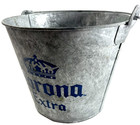 Corona Extra Cerveza Metal Beer Ice Bucket With Bottle Opener Handle
