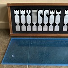 Mid Century Austin Cox Chess Set 1960   s Alcoa Aluminum Display Box